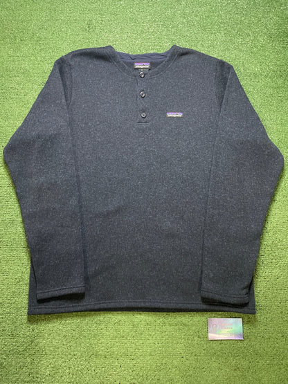 Patagonia navy Henley pullover
