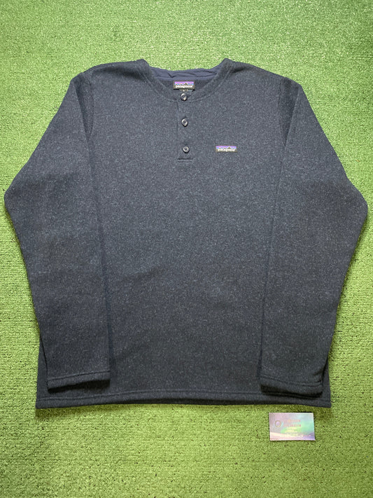Patagonia navy Henley pullover