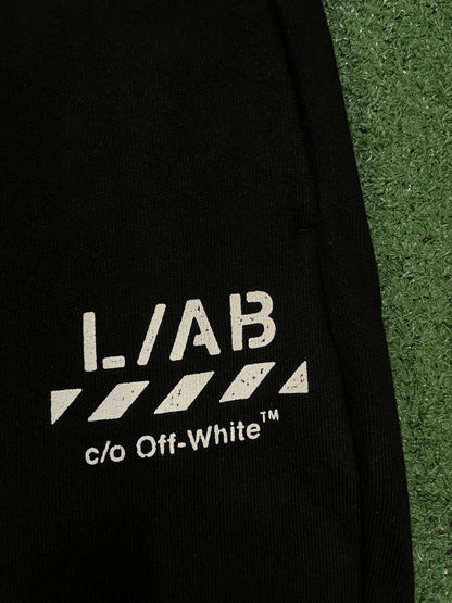 LAB co Off White Men's L/AB Core Diagonal sweatpants