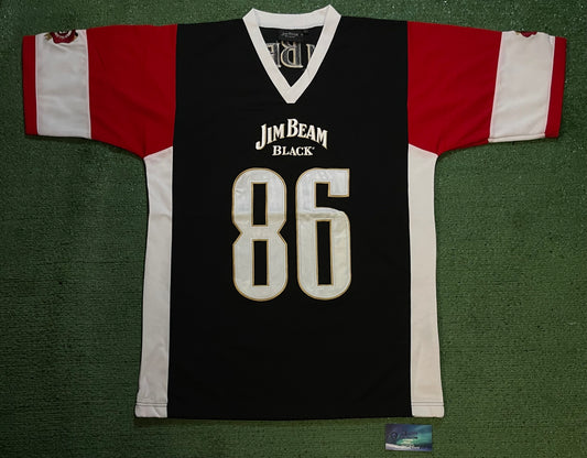 Vintage Jim Beam black 86 football jersey