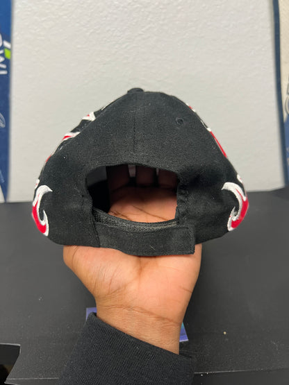 Vintage Toyota flames black and red hat