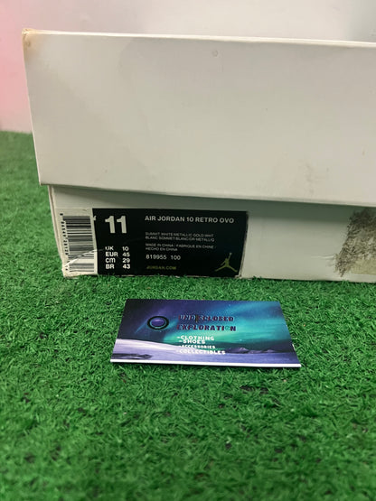 Jordan 10 ovo white size 11men/12.5women