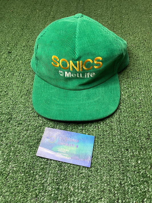 Vintage Seattle SuperSonics Metlife Cordaroy Hat