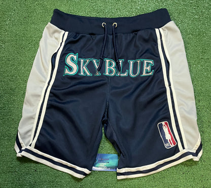 Sky Blue blue and grey shorts