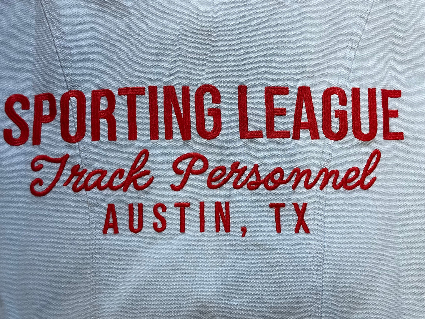 Sporting League baby blue embroidered zip up jacket