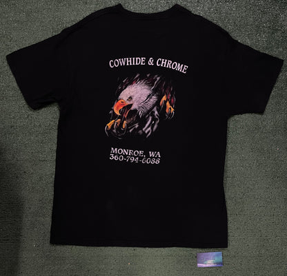 Vintage 1990s Ride with Pride eagle cowhide and chrome tee