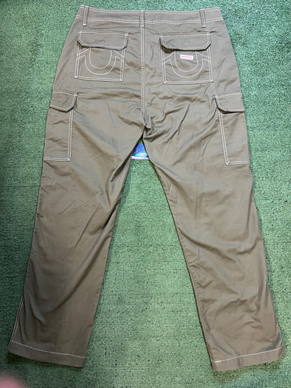 True Religion olive cargo pants