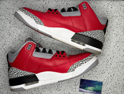 Jordan 3 Red Cement Unite 13 Men/14.5 Women “Preowned”