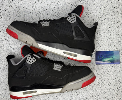 Jordan 4 Bred 2019 9 Men/10.5 Women “Preowned”
