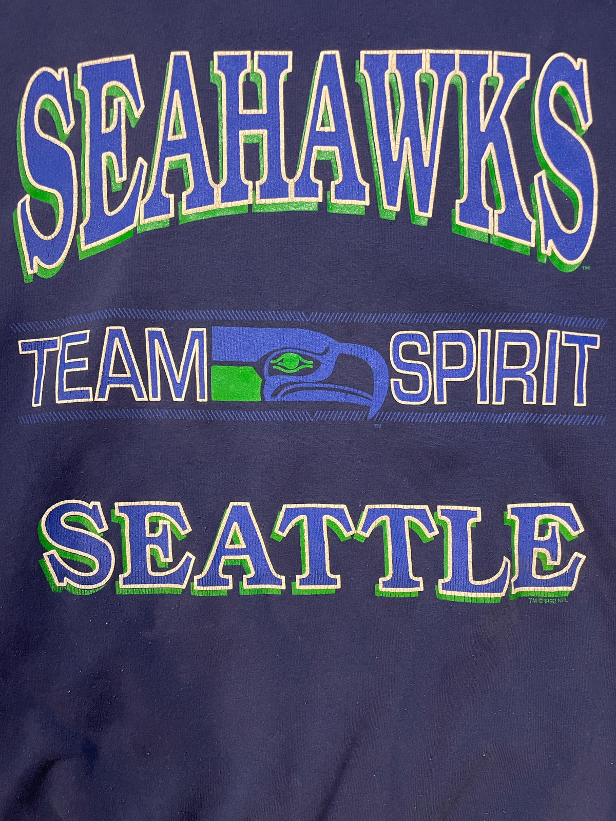 Vintage 1990s Seattle Seahawks Team Spirit Crewneck