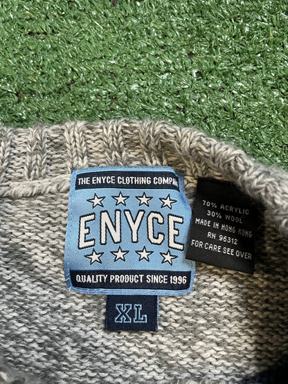Vintage ENYCE blue and grey knit crewneck