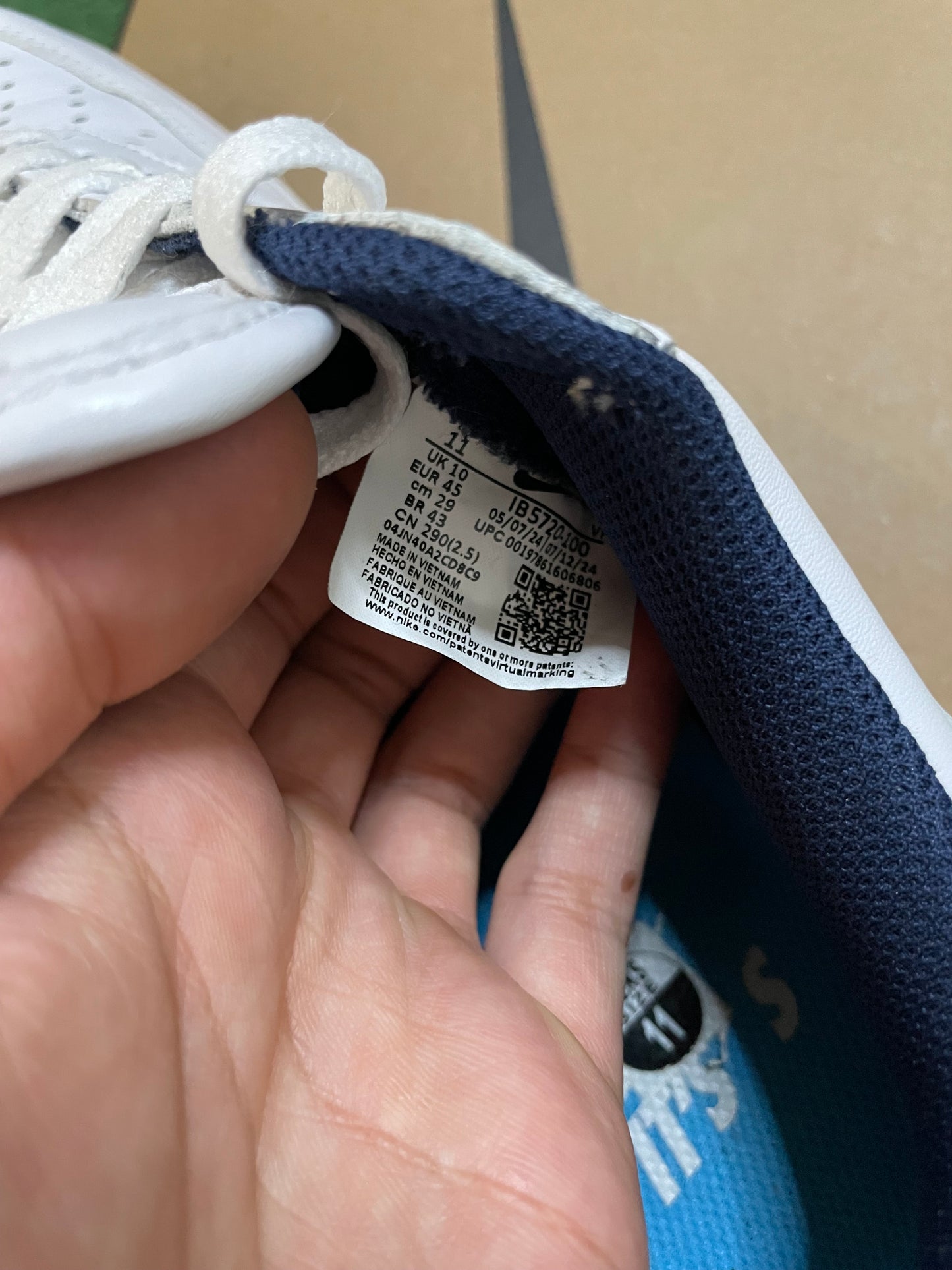 Nike Force 1 low concrete boys size 11men/12.5women