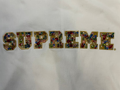 Supreme white Jewels hoodie