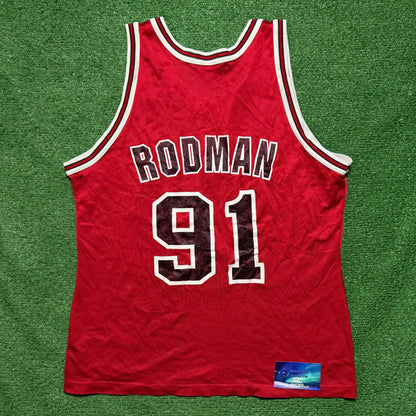 Vintage Dennis Rodman Chicago Bulls Champion Jersey