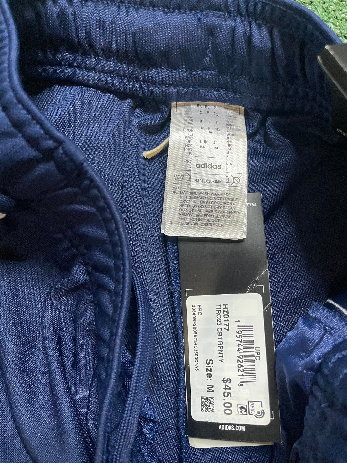 Adidas navy and white tracksuit