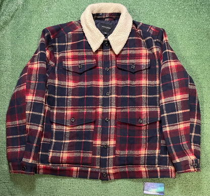 Banana Republic plaid Sherpa flannel
