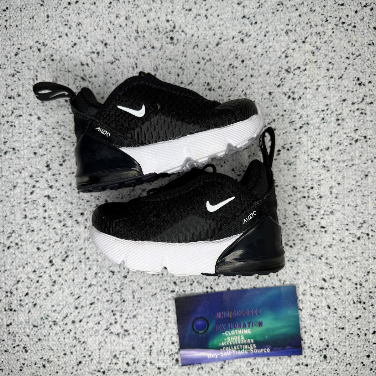 Nike Air Max 270 Black White Toddler 3 C “Preowned”