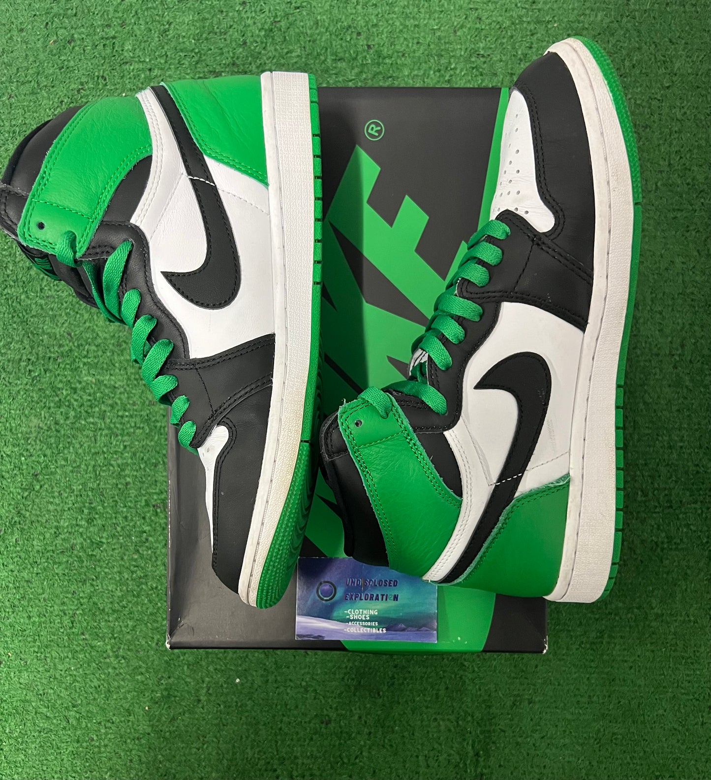 Jordan 1 high lucky green size 9men/10.5women