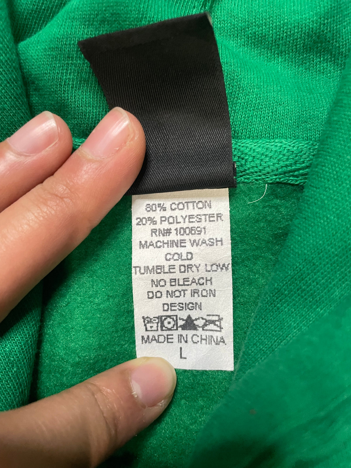 Hurley full zip green hoodie
