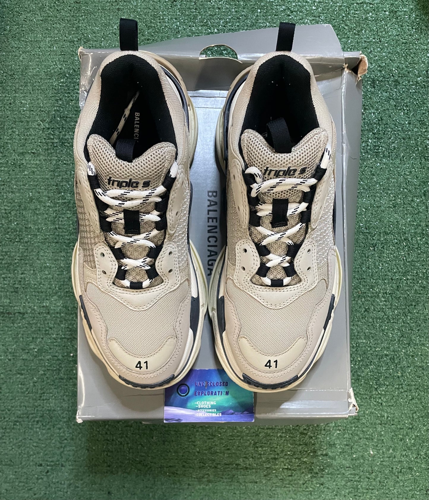 Balenciaga triple S beige size 8men/9.5women(EU 41)