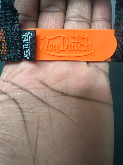 Von Dutch black and orange hat