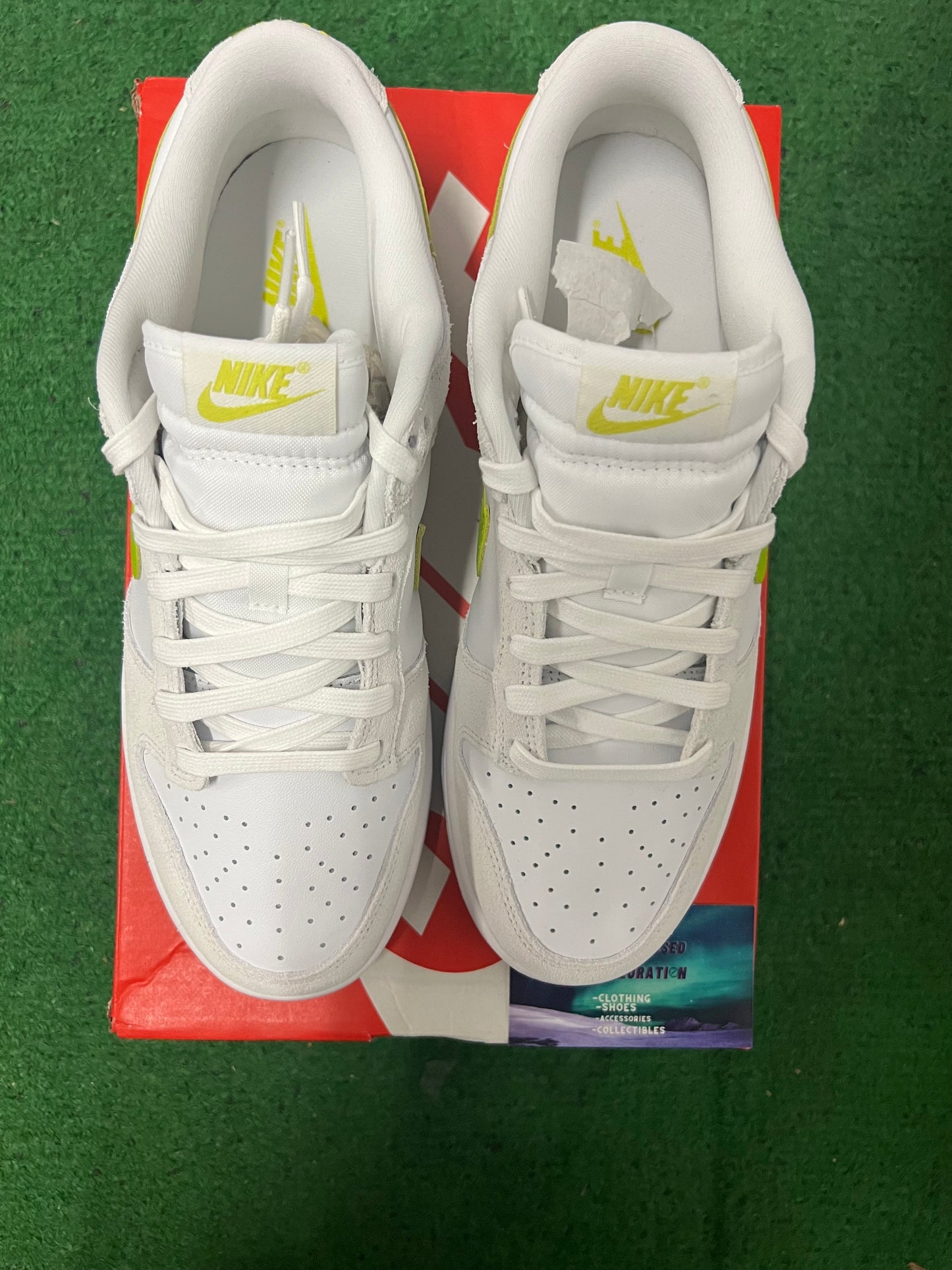 Nike dunk low white bright cactus