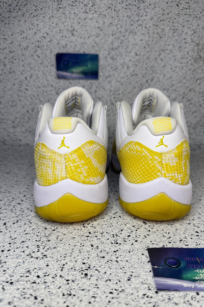Jordan 11 Low Yellow SnakeSkin 9 Men/10.5 Women “Preowned”
