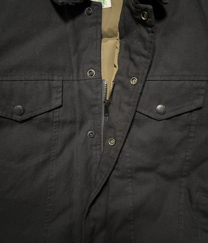Supreme Schott Canvas Down Trucker Jacket Black