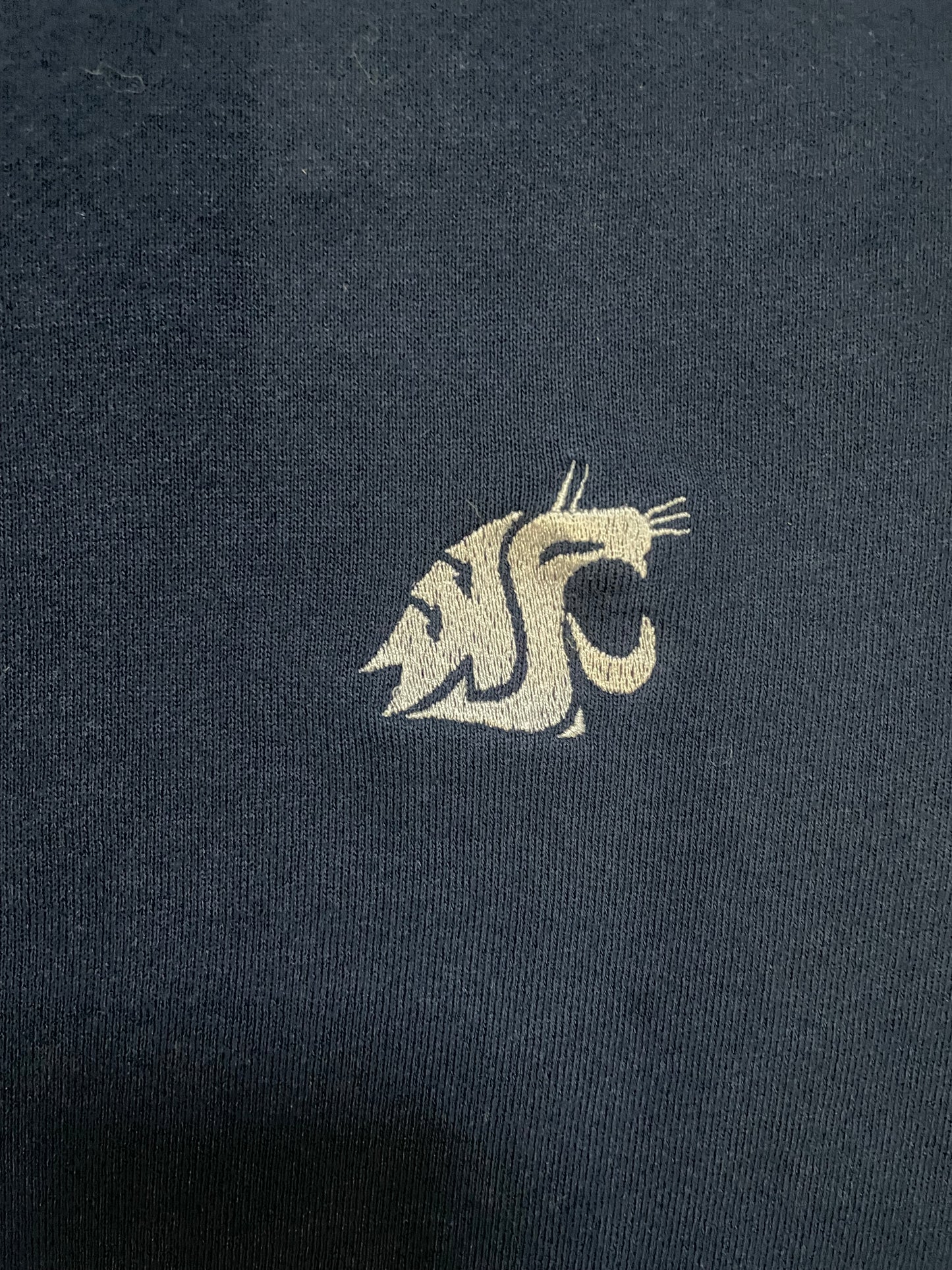 Vintage 1990s WSU Washington state university navy and grey embroidered crewneck