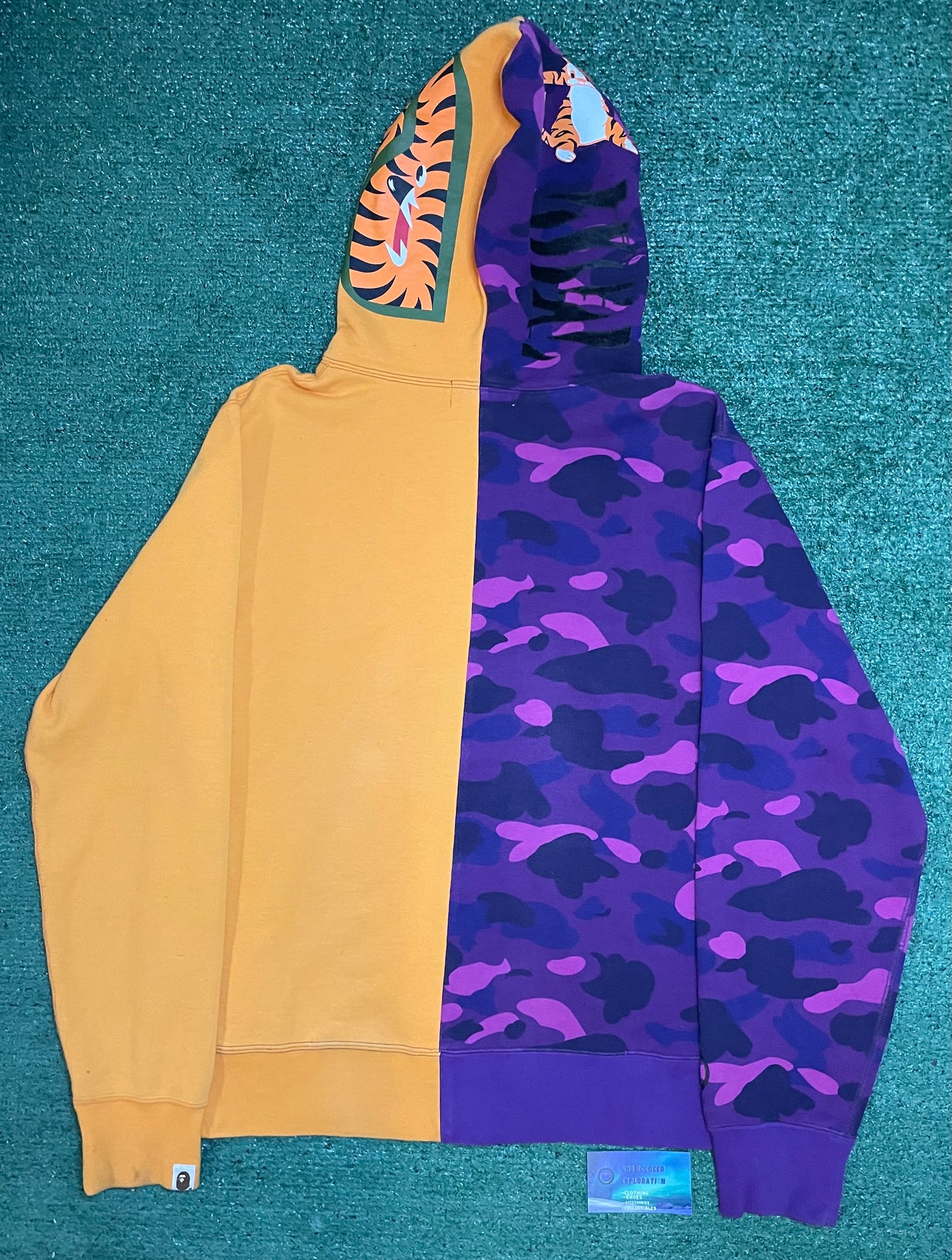 Bape Color Camo Tiger Shark Half Full Zip Hoodie