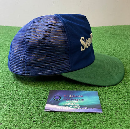 Vintage 1980s Seattle Seahawks embroidered NFL mesh hat