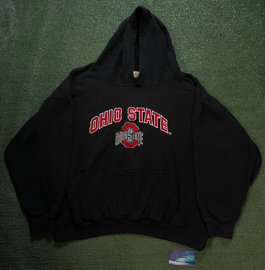 Ohio State embroidered black pullover hoodie