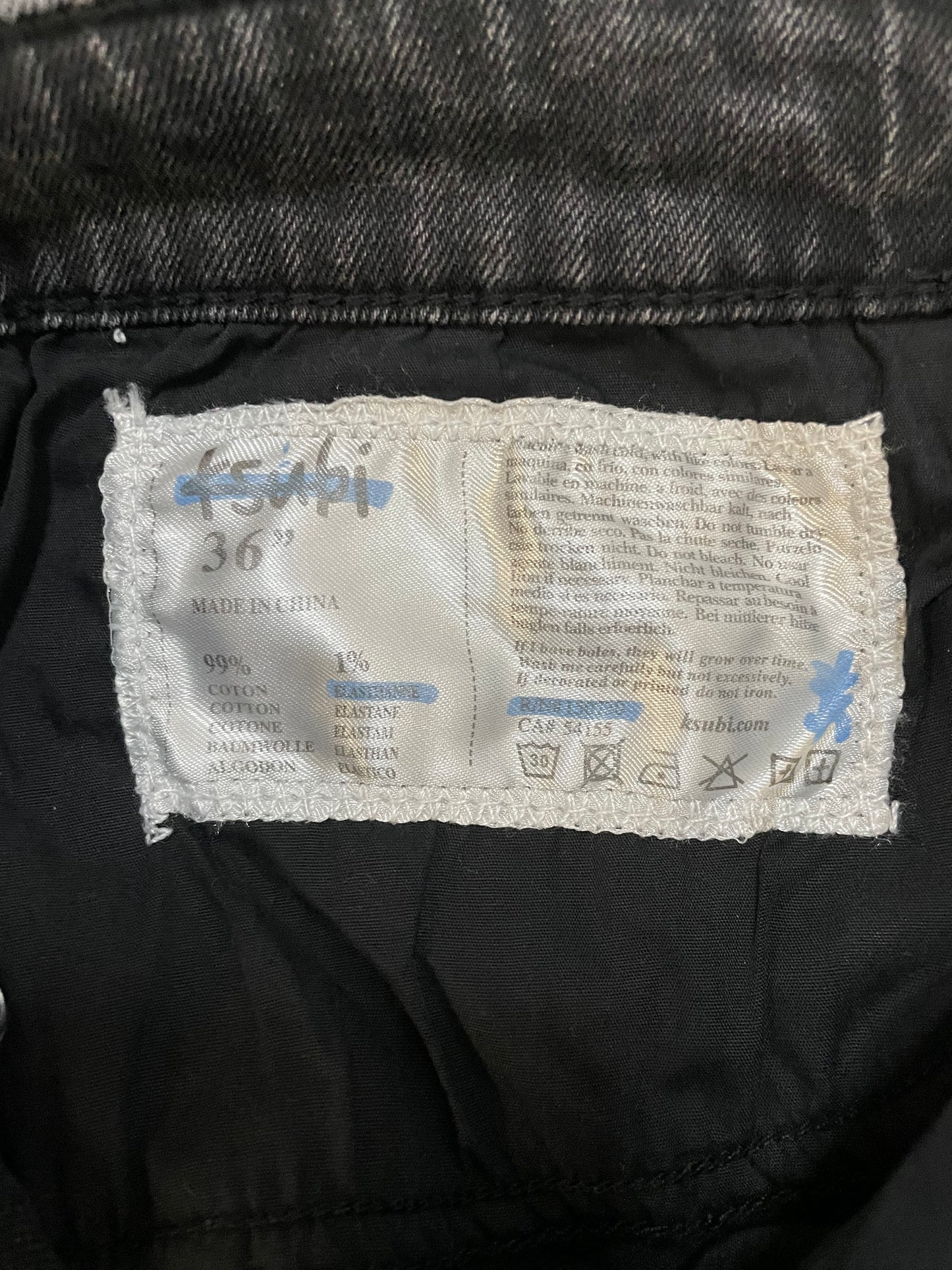 Ksubi klassic black jeans
