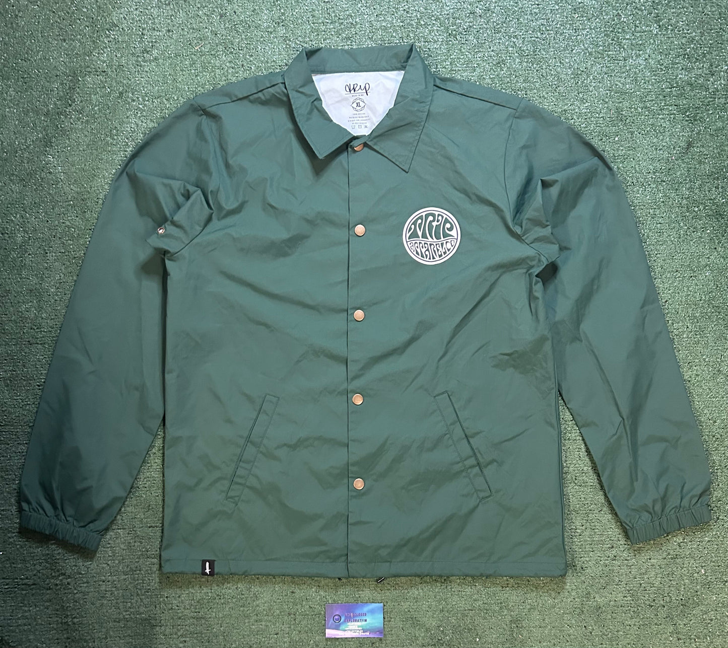 The Trip Psych green coach jacket