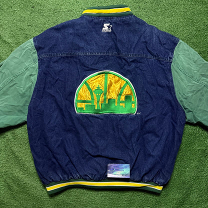 Vintage Seattle SuperSonics Denim Starter Jacket