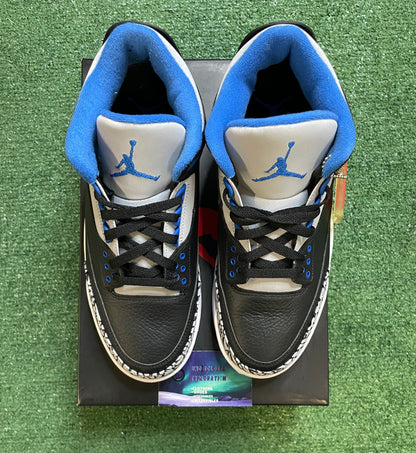 Air Jordan 3 sport blue size 9.5men/11women