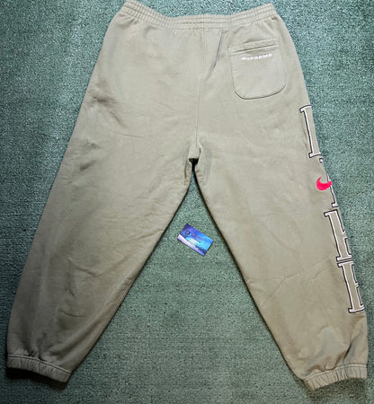 Supreme X Nike olive green sweatpants