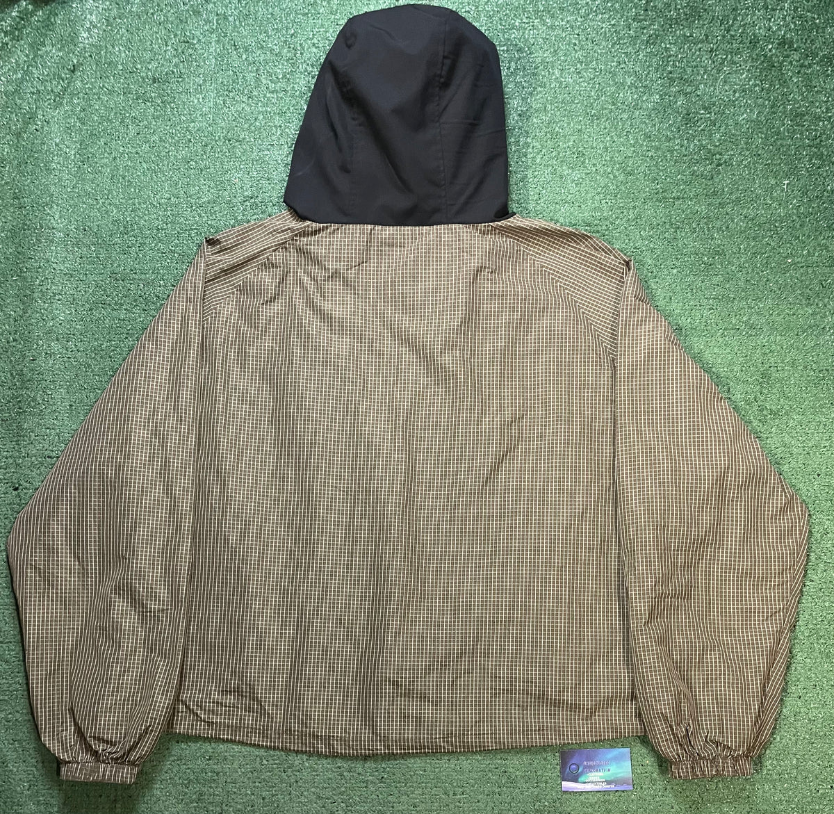 GV Gallery raspberry hills brown Glenci Plaid Windbreaker Jacket