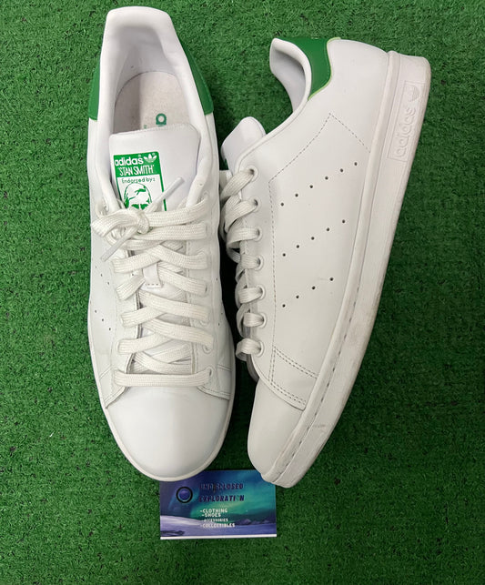 Adidas Stan smith white and green size 11men/12.5women