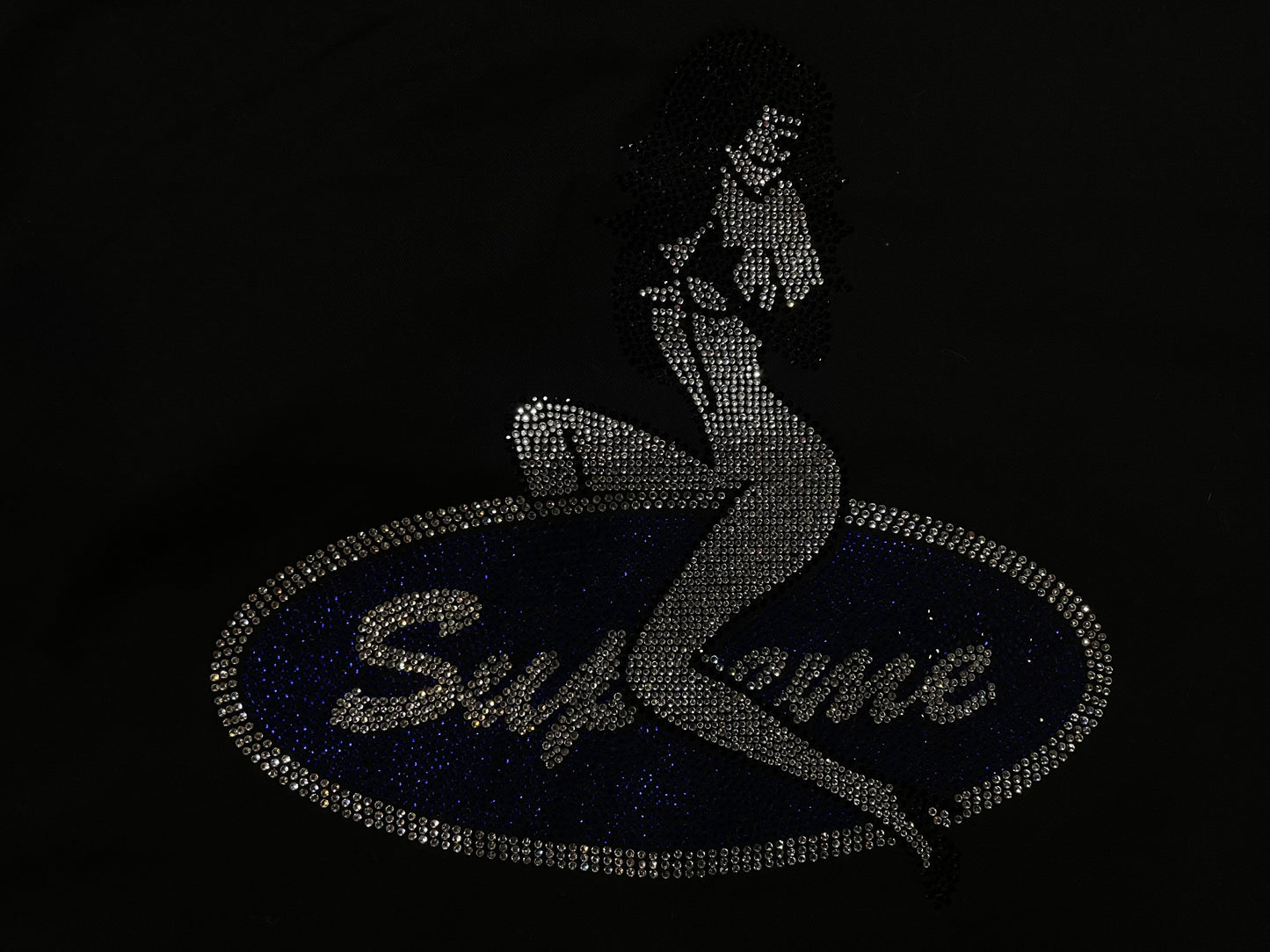 Supreme rhinestone pin up work shirt