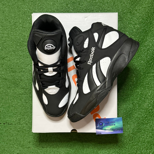Reebok Above The Rim Pump Black White 10.5 Men/12 Women “Preowned”
