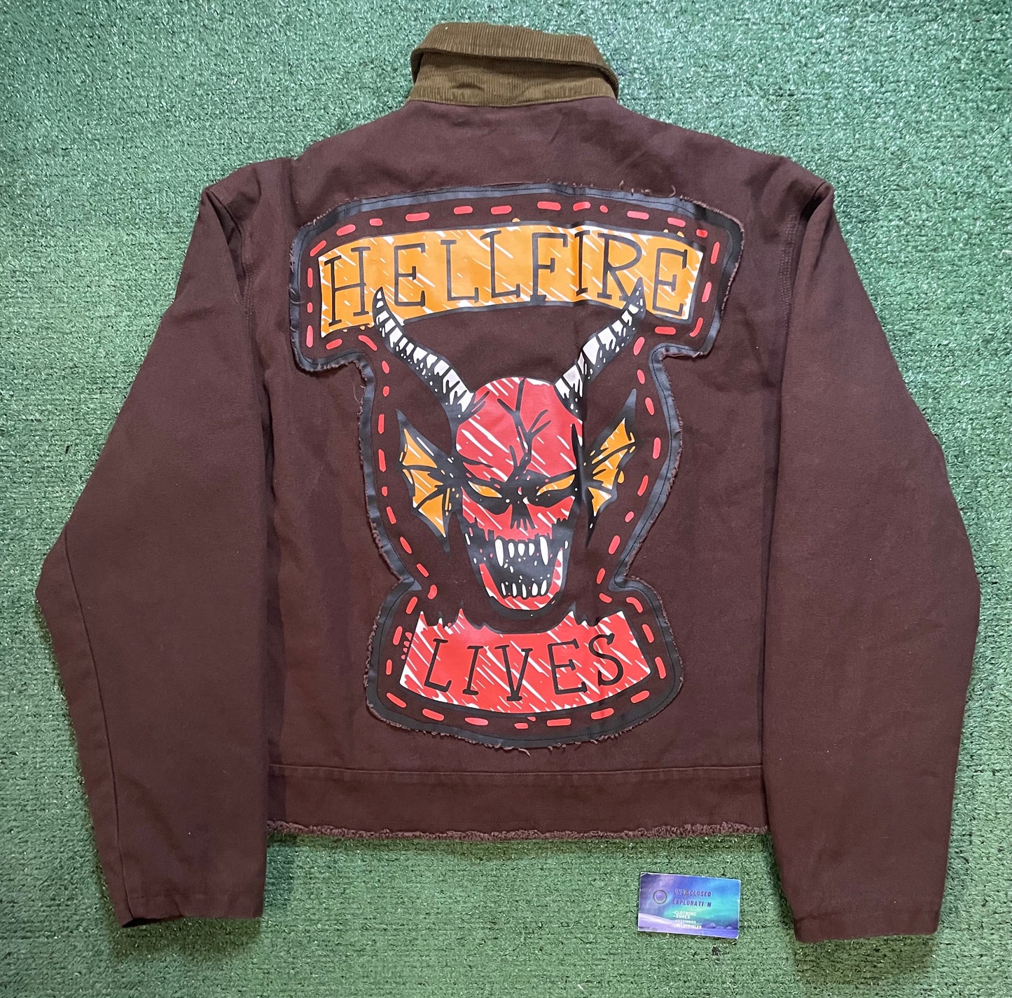 Netflix X stanger things hellfire brown zipup jacket