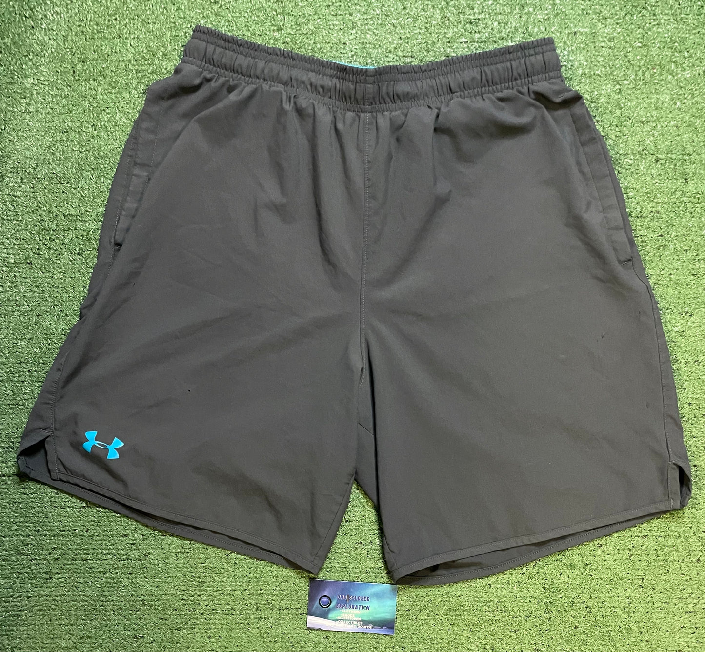Under Armour qualifier grey and blue shorts