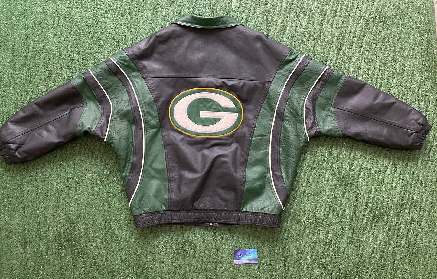 Vintage Greenbay Packers Starter Leather Jacket