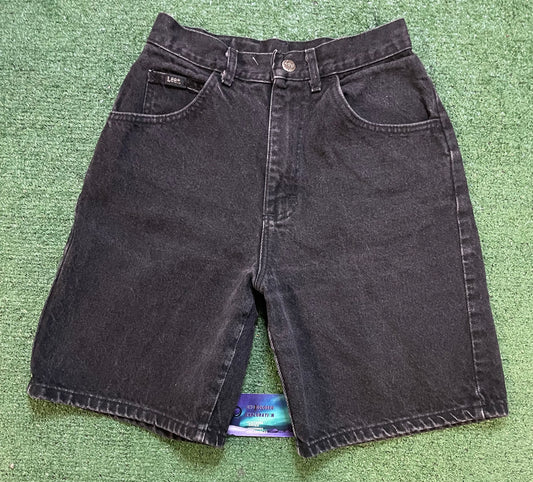 Vintage Lee black denim shorts