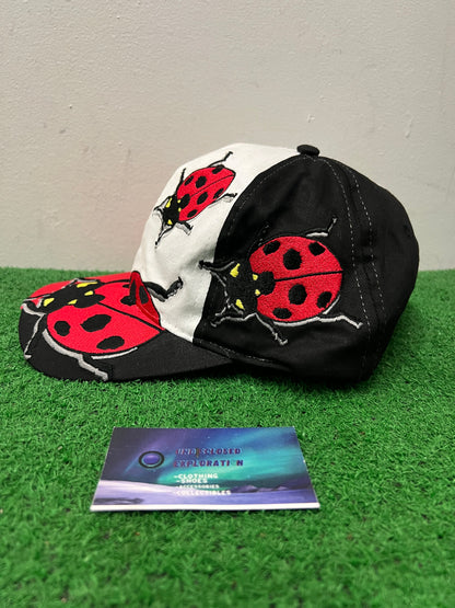 Vintage 1990s Lady Bug Embroidered hat