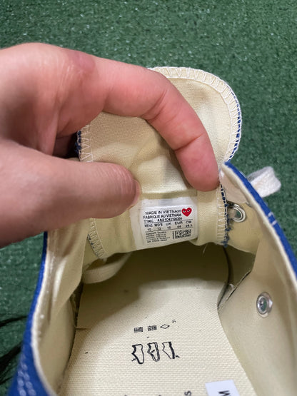 Converse x Comme Des Garçon Chuck 70 OX CDG Play blue size 10men/11.5women
