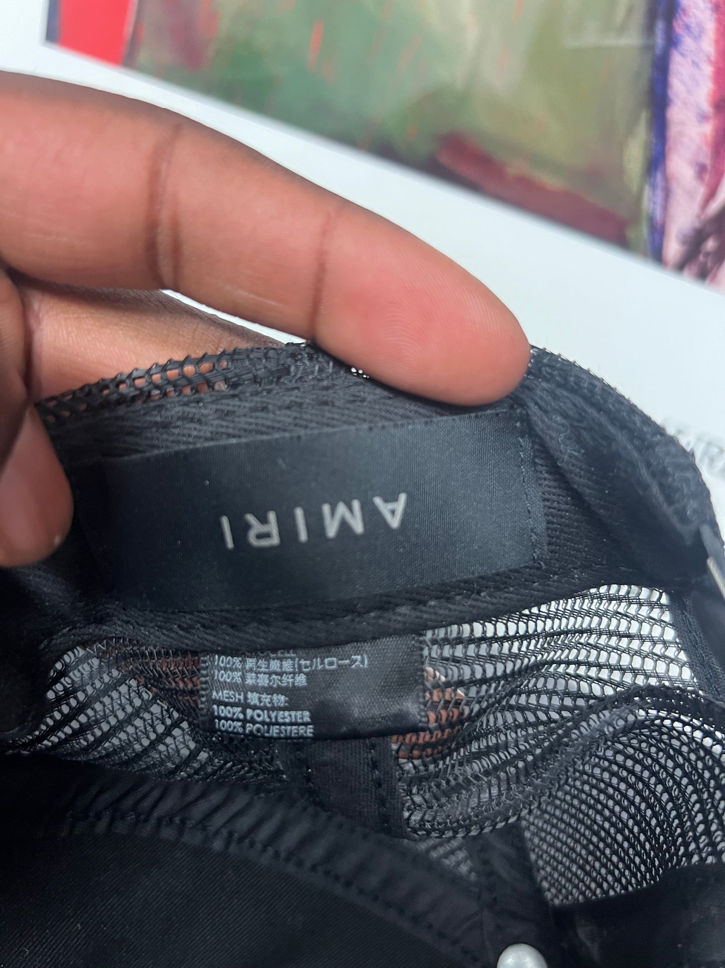 Amiri MA logo purple hat