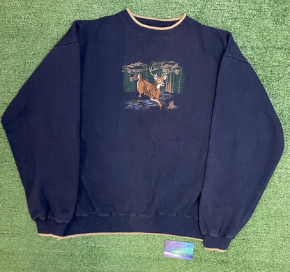 Vintage 1990s Deer nature crewneck