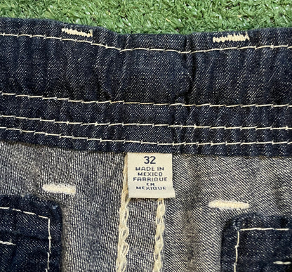 Vintage True Religion dark wash cargo shorts